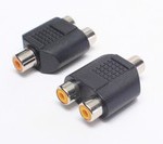 Переходник 1гн.RCA - 2гн.RCA